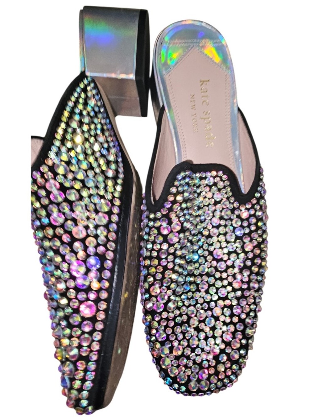 💰kate spade Nee York Life Of The Party  Crystal Embellished Slip-On Mules